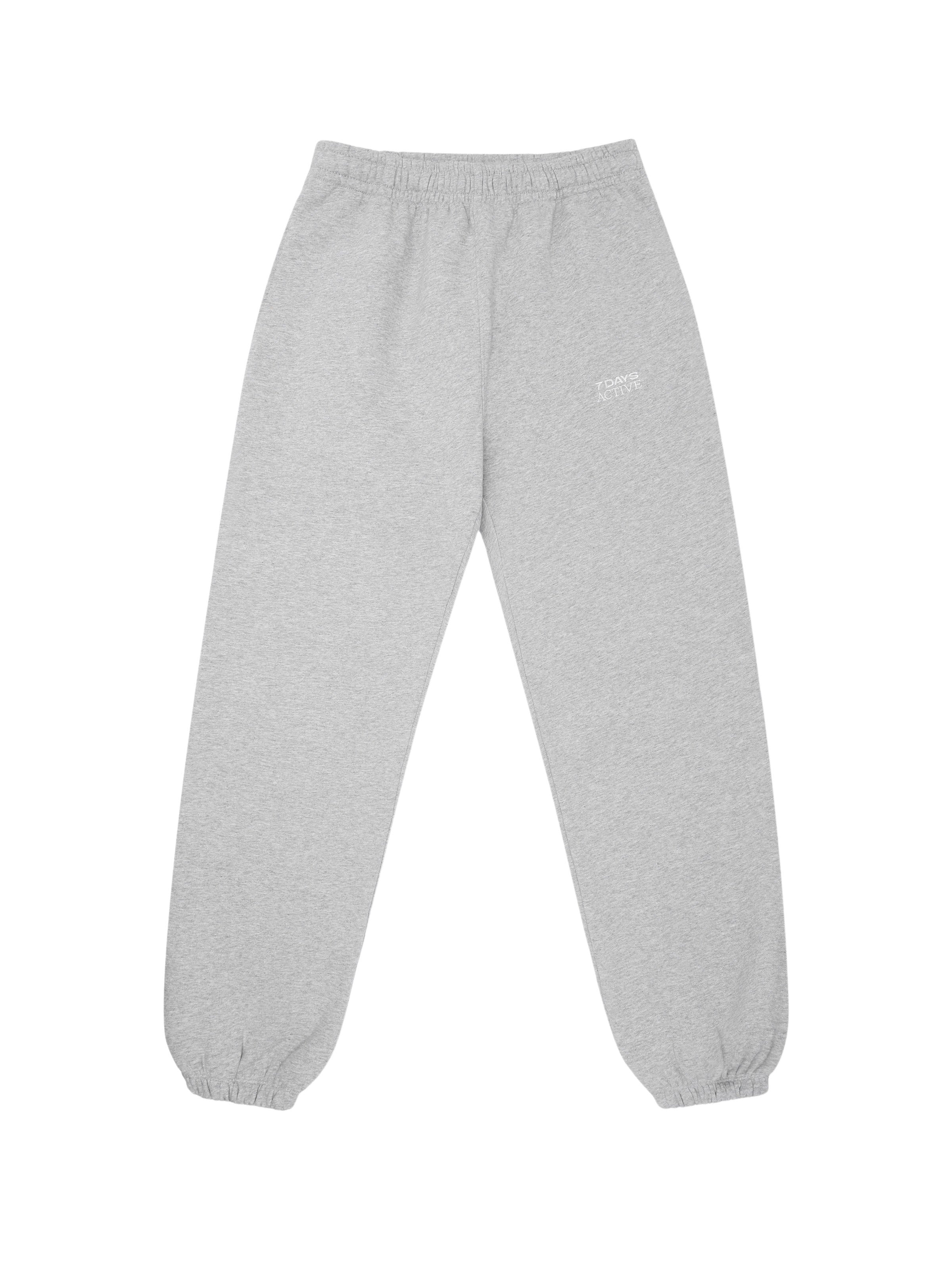 7 Days Active - Fitted Sweatpant  - grÃ¥ - Size (m)