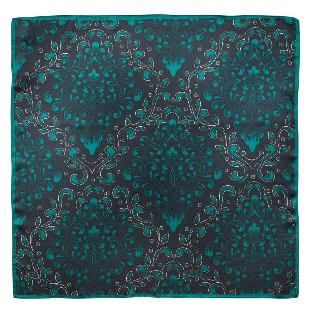 Bahne Accessories - SilketÃ¸rklÃ¦de, Petrol paisley - 50x50 cm.