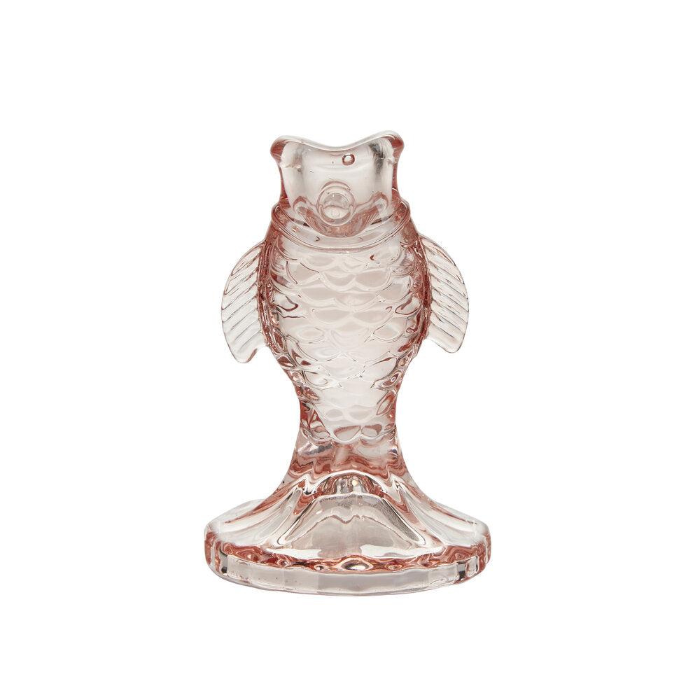 Bahne Interior - Fish lysestage, rosa - H12 cm