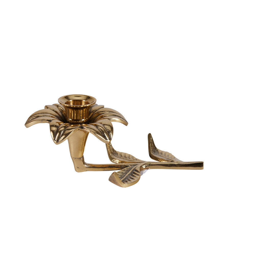 Bahne Interior - Lysestageholder blomst - Brass polished