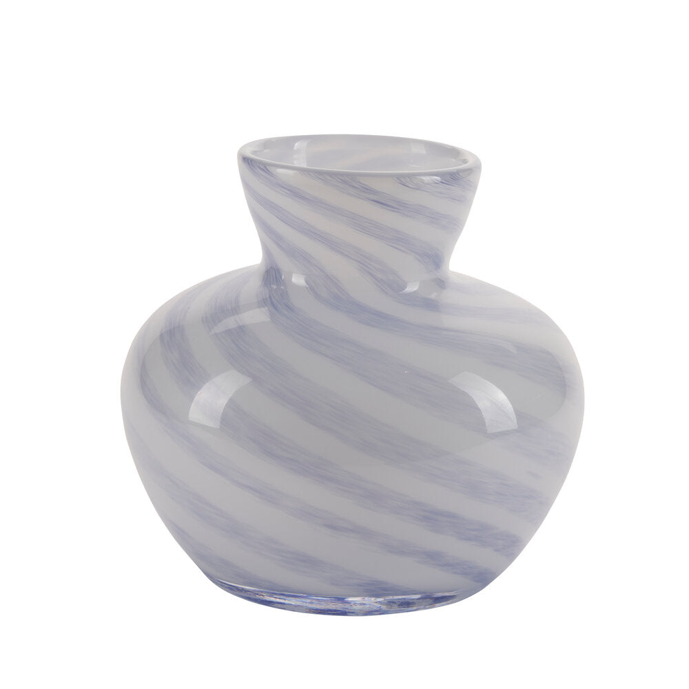 Bahne Interior - Rokoko stribet vase, lilla - H18cm