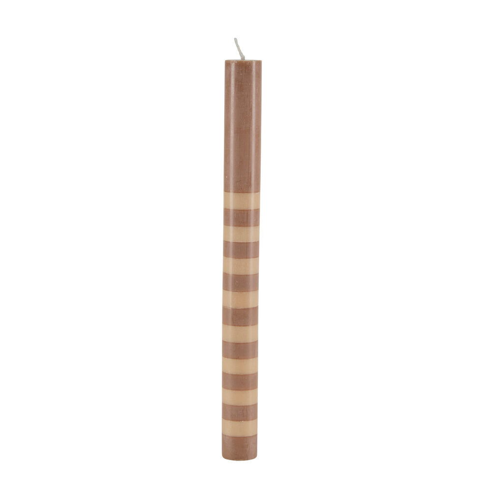 Bahne Interior - Stearinlys, brun/beige - H: 24 cm