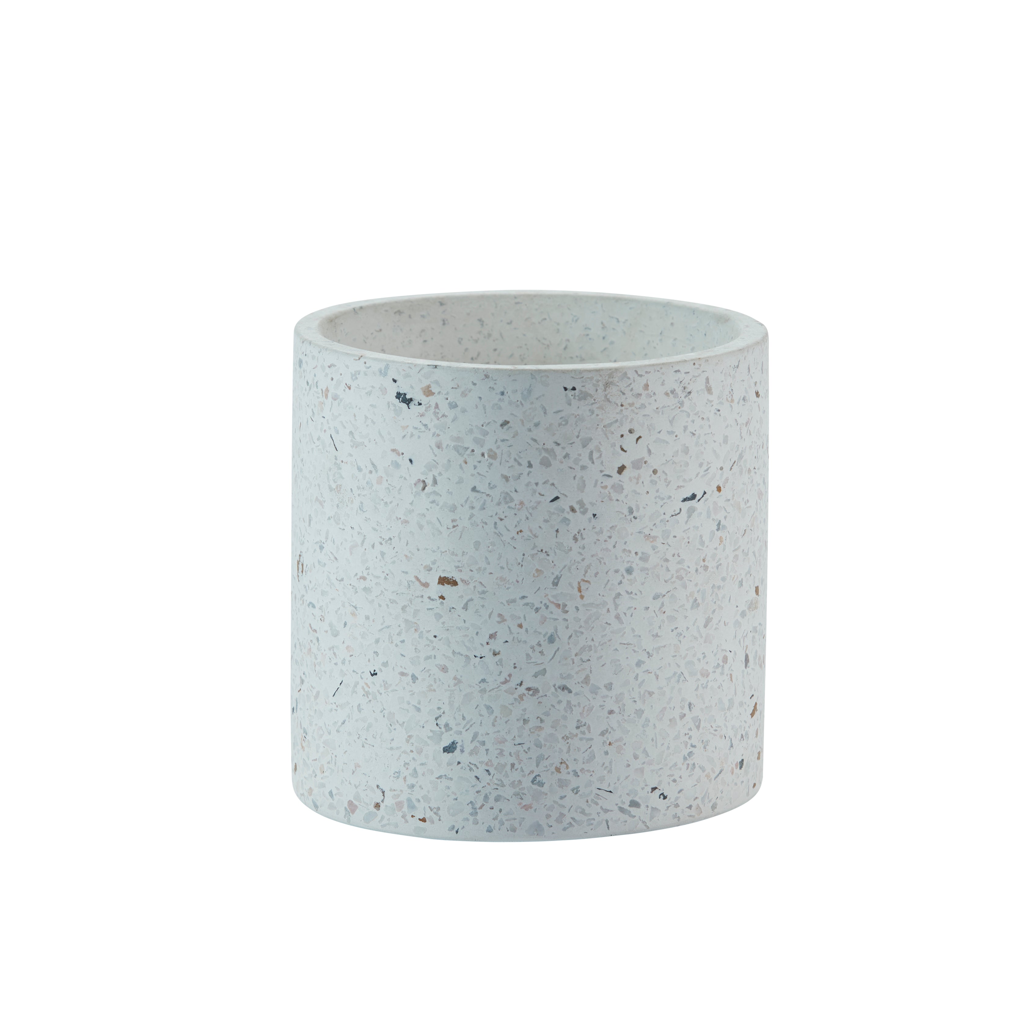 Bahne Interior - Terrazzo urtepotteskjuler, hvid - Ã˜11 cm.