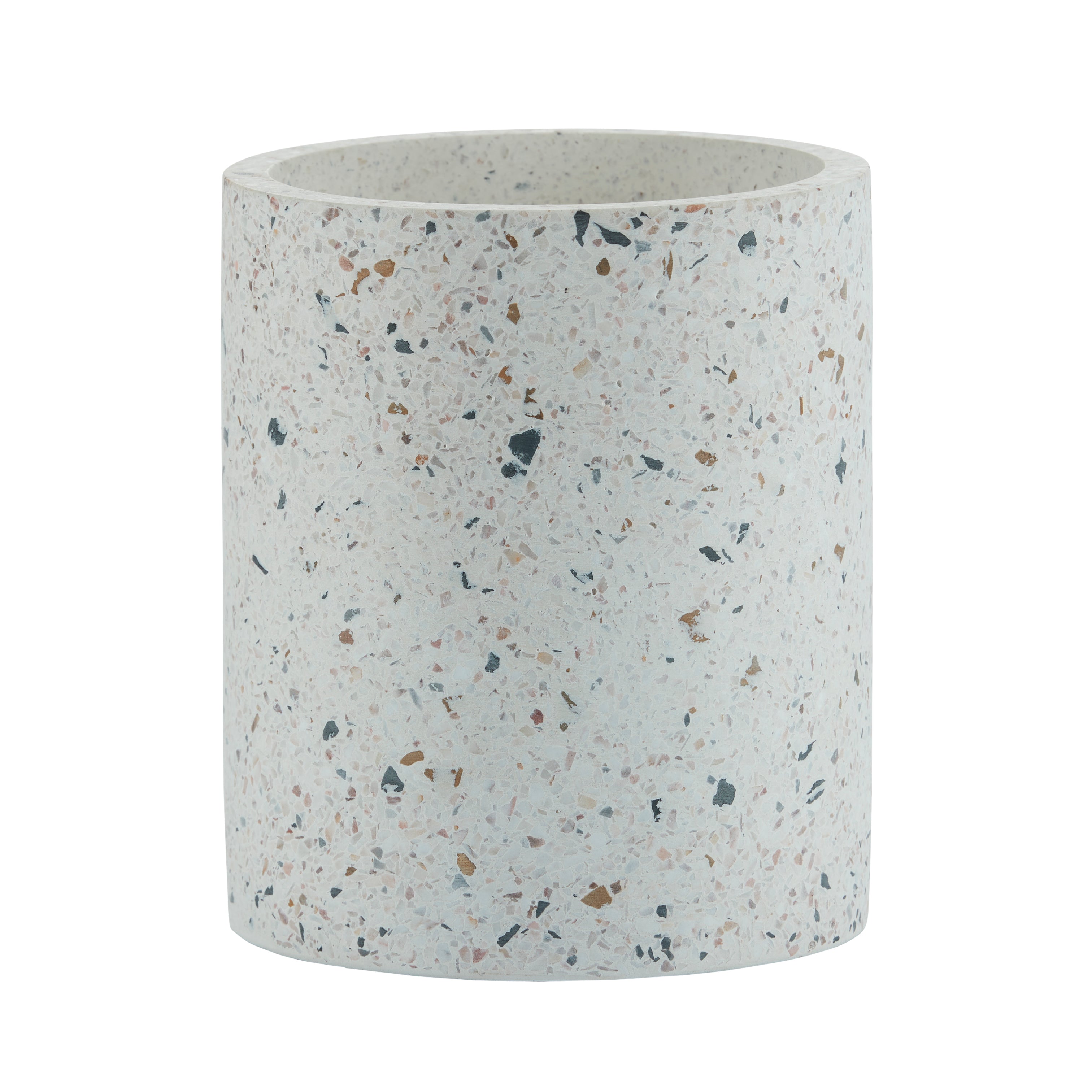 Bahne Interior - Terrazzo urtepotteskjuler, hvid - Ã˜13 cm.