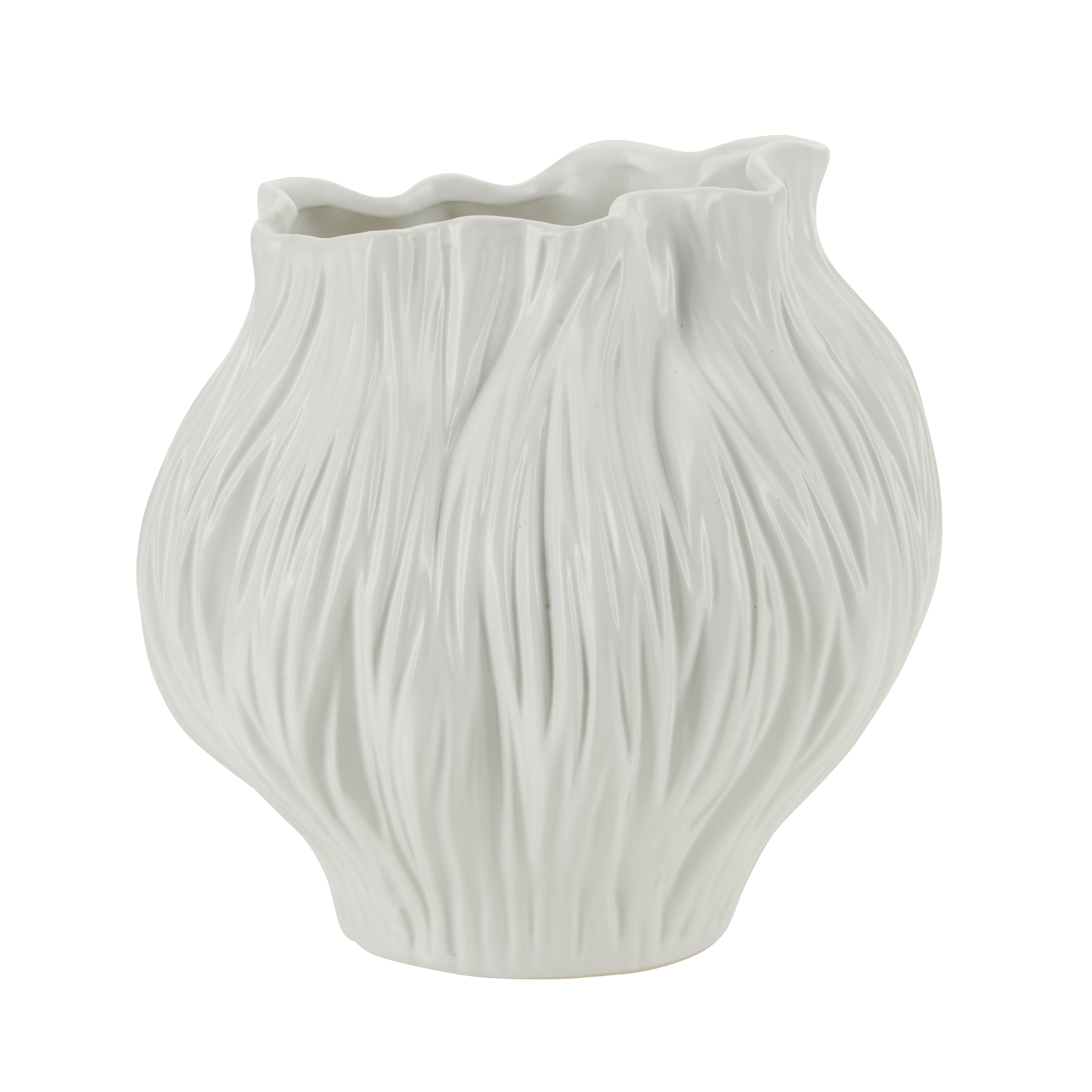 Bahne Interior - Vase, hvid - Ø21 cm.