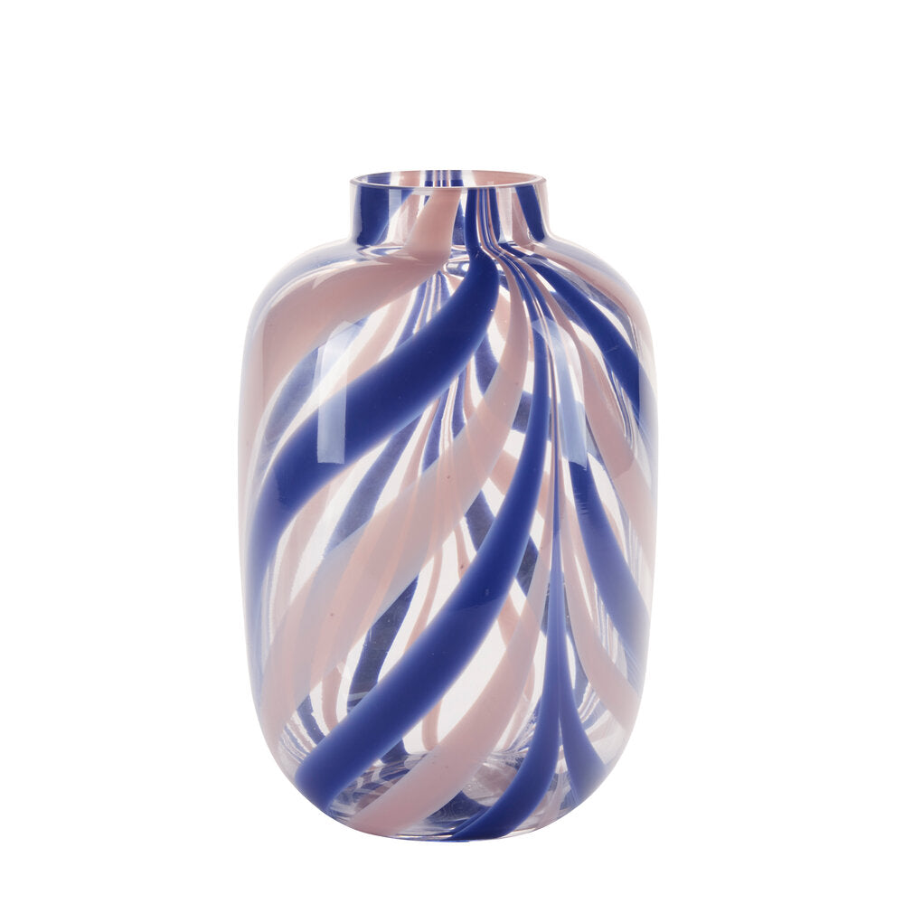 Bahne Interior - Vase med tynde striber, lilla - H25cm