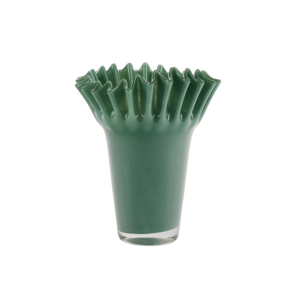 Bahne Interior - Vase med waffle kant, grÃ¸n - H22cm