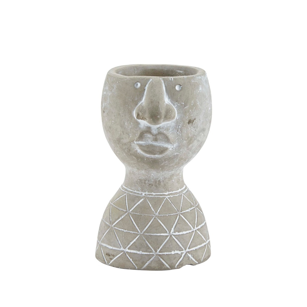 Bahne Interior - Vase with face, open eyes - Grey