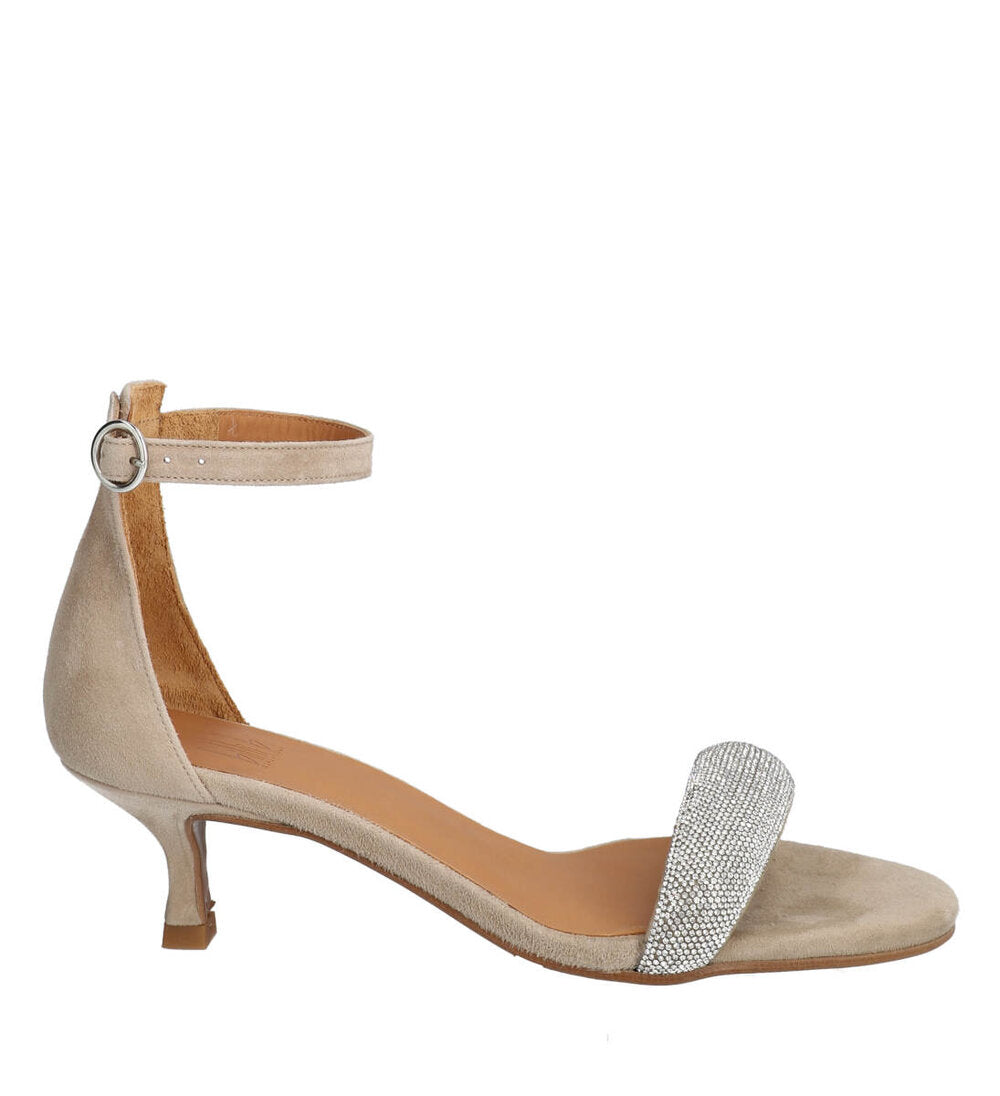 Billi Bi - A4662 Glitter kitten sandal  - beige - Size (37)