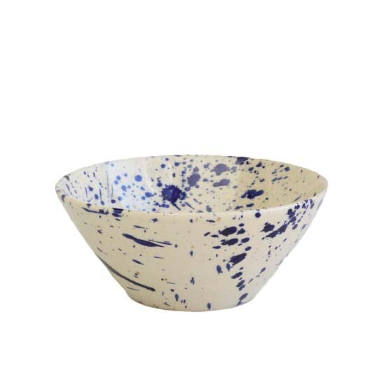 Bornholms Keramikfabrik - Small Bowl, Blue Splash - 40 cl