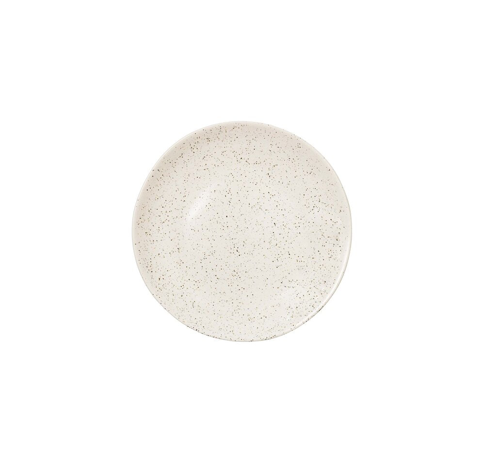 Broste Copenhagen - Nordic Vanilla desserttallerken, stentøj, creme - Ø22 cm