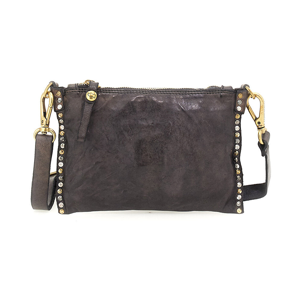 Campomaggi - cowhide charro stitching crossbodytaske - military