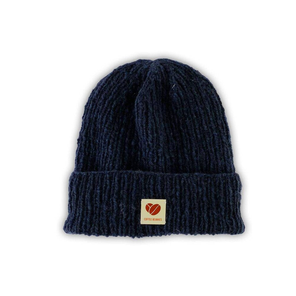 Coffee Beanies - Sky Beanie strikhue - mørkeblå