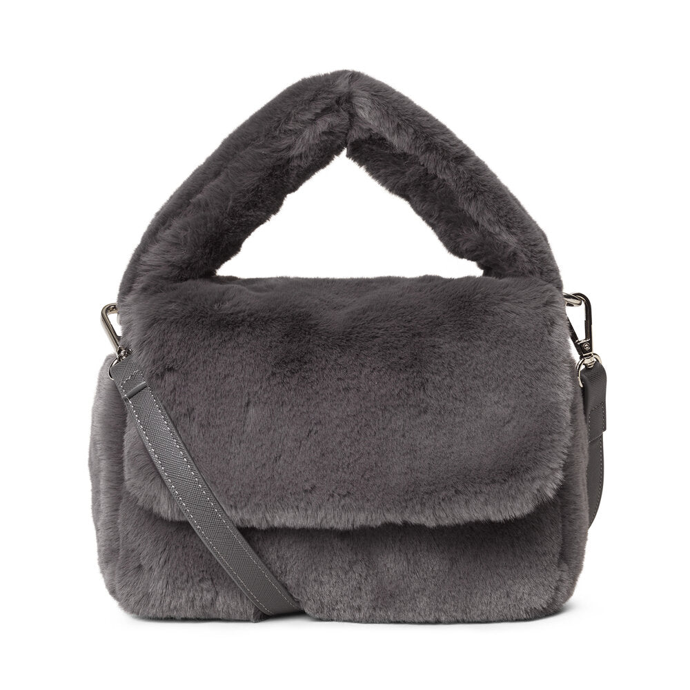 Day Et - Fluffy Fur CB Handy hÃ¥ndtaske - Magnet Grey