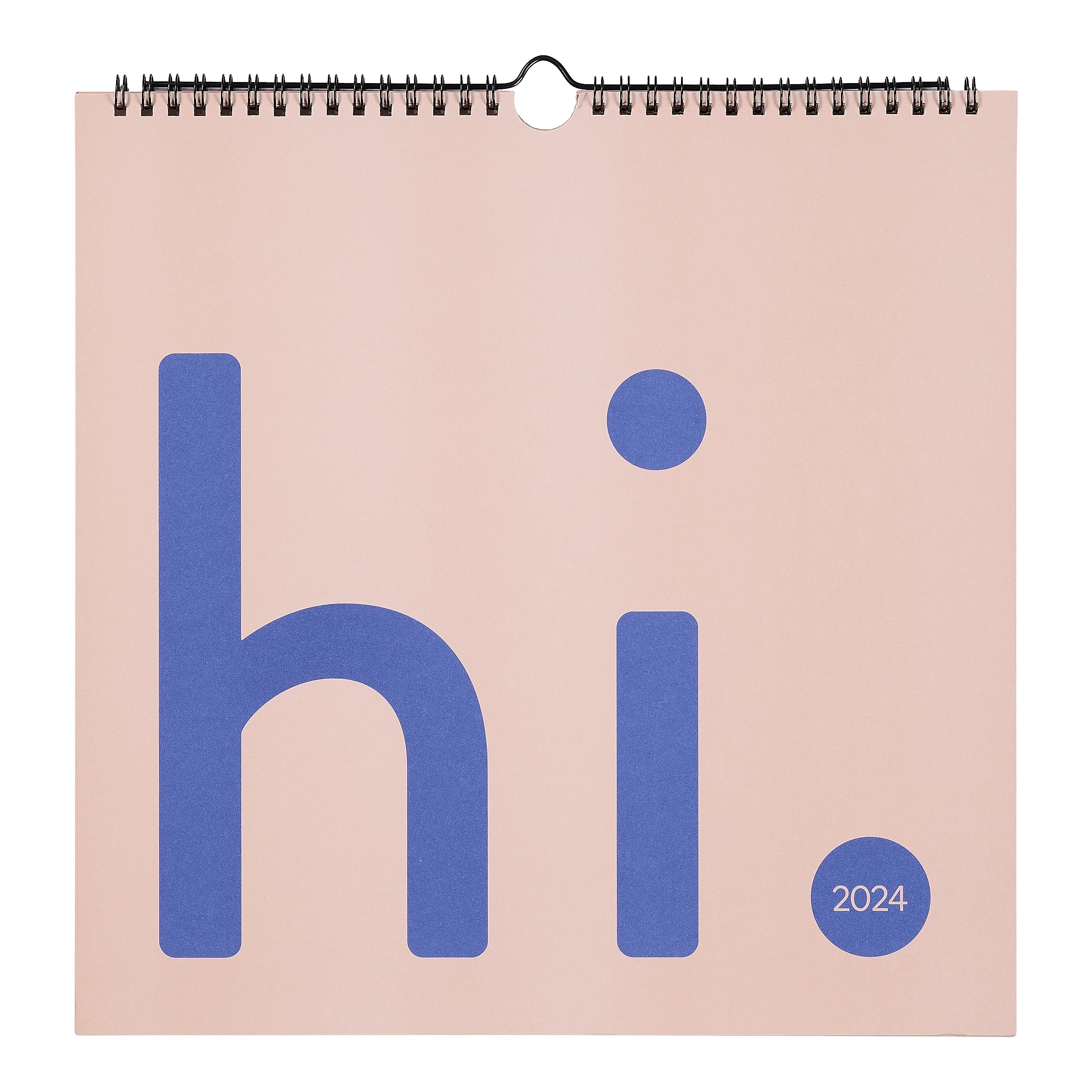 Design Letters - Wall Calendar 2024 - Beige/Cobalt Blue