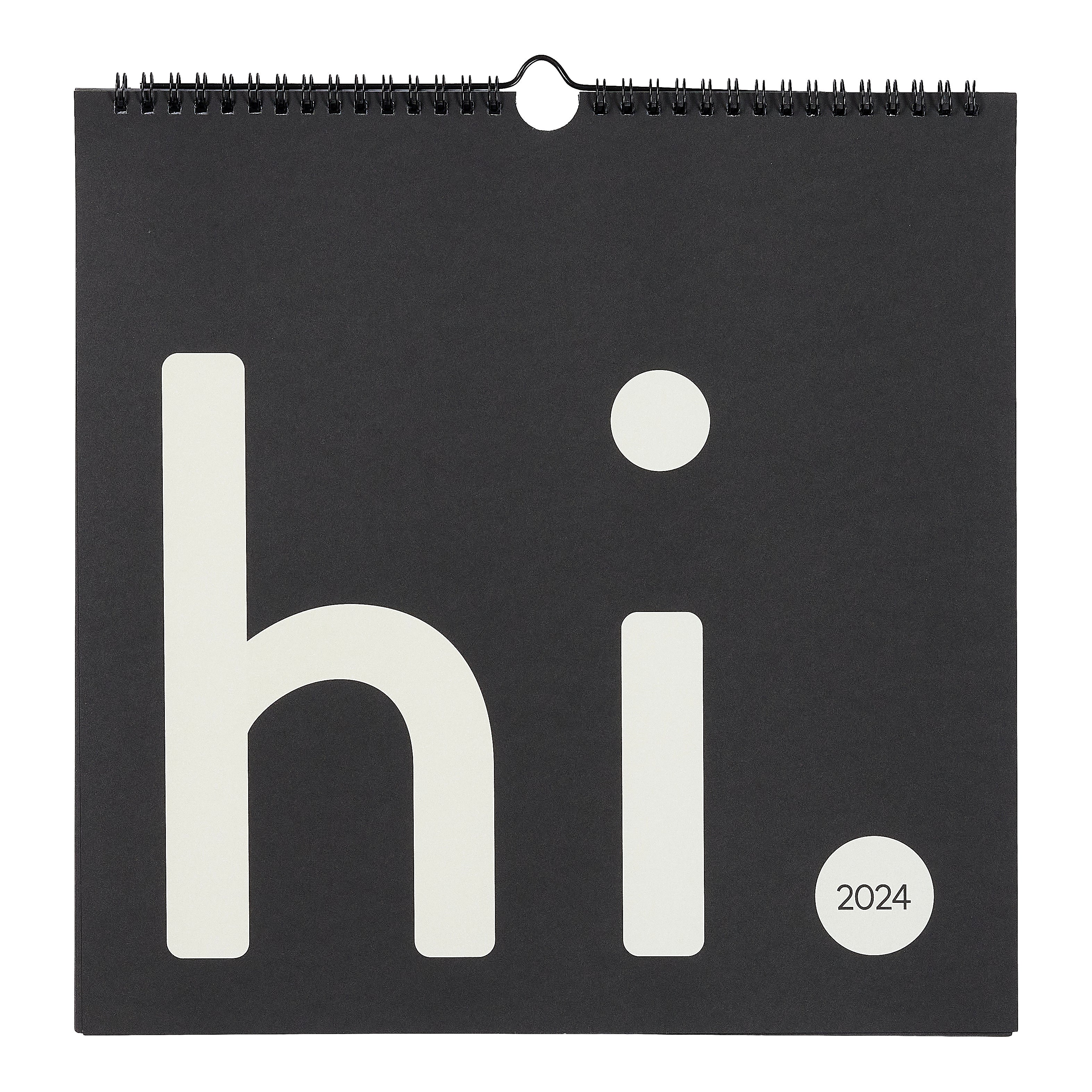 Design Letters - Wall Calendar 2024 - Light Grey/Sort