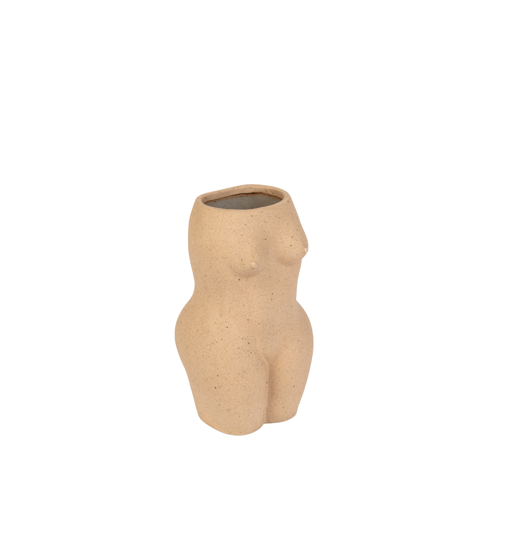 Doiy - Body vase, creme - H: 18,5 cm.