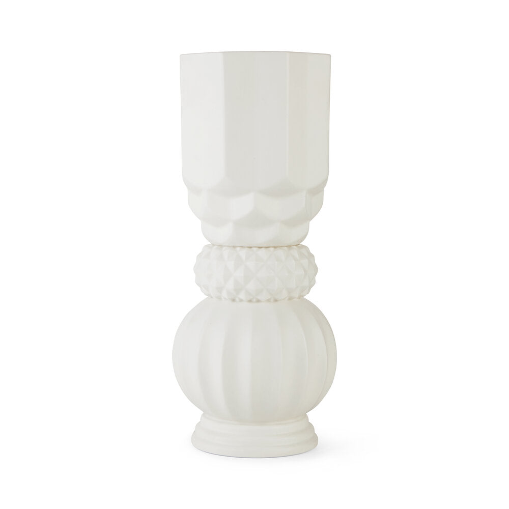 Dottir - Samsurium towerbell vase, hvid - H36,5 cm.