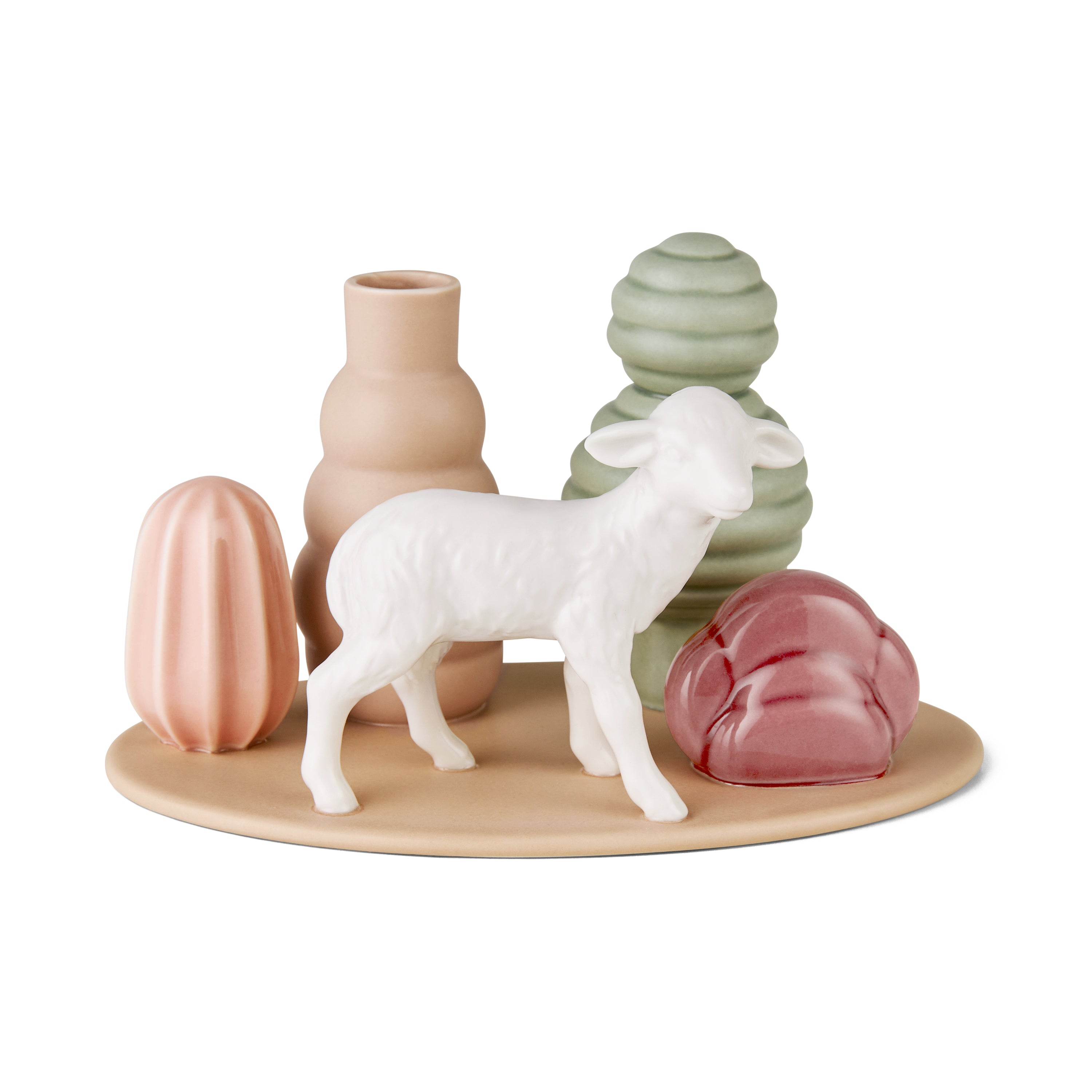 Dottir - Sweet Stories Lamb vase - Dusty Rose