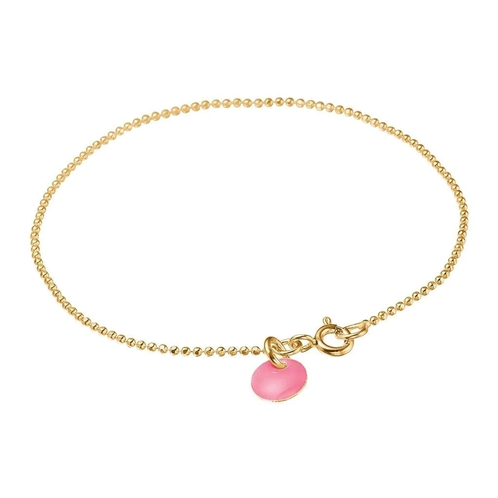 Enamel Copenhagen - Ball Chain Flamingo armbånd - Forgyldt