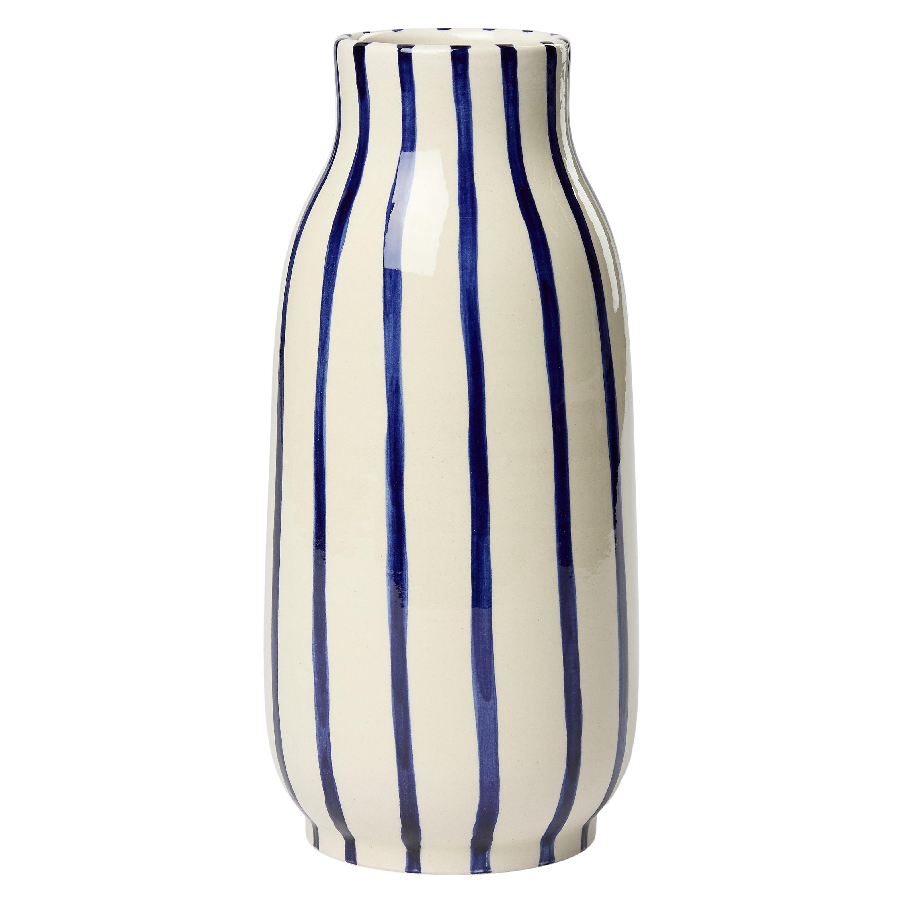 Familianna - Stripes Big vase - Royal Blue