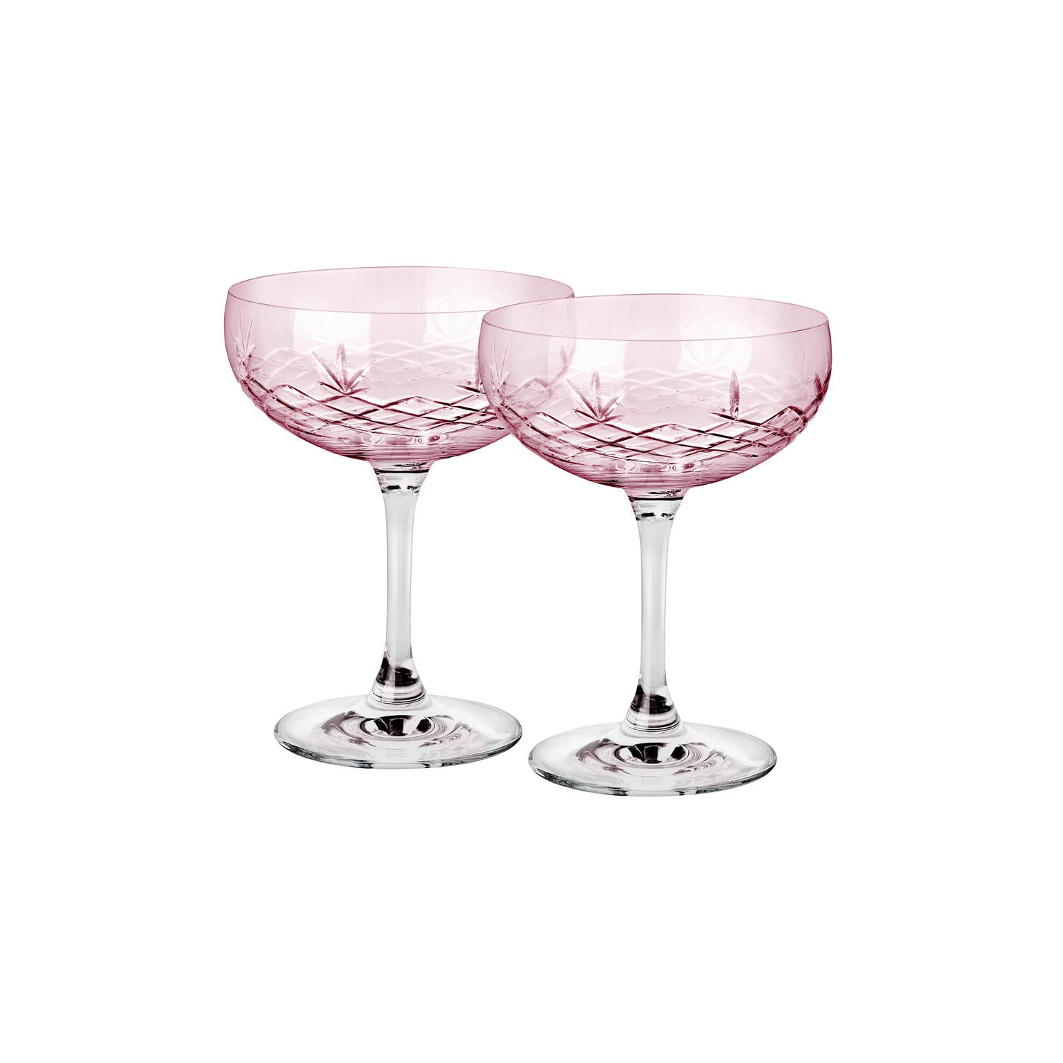 Frederik Bagger - Crispy Topaz Gatsby champagneskåle, pink, 2 stk - 300 ml