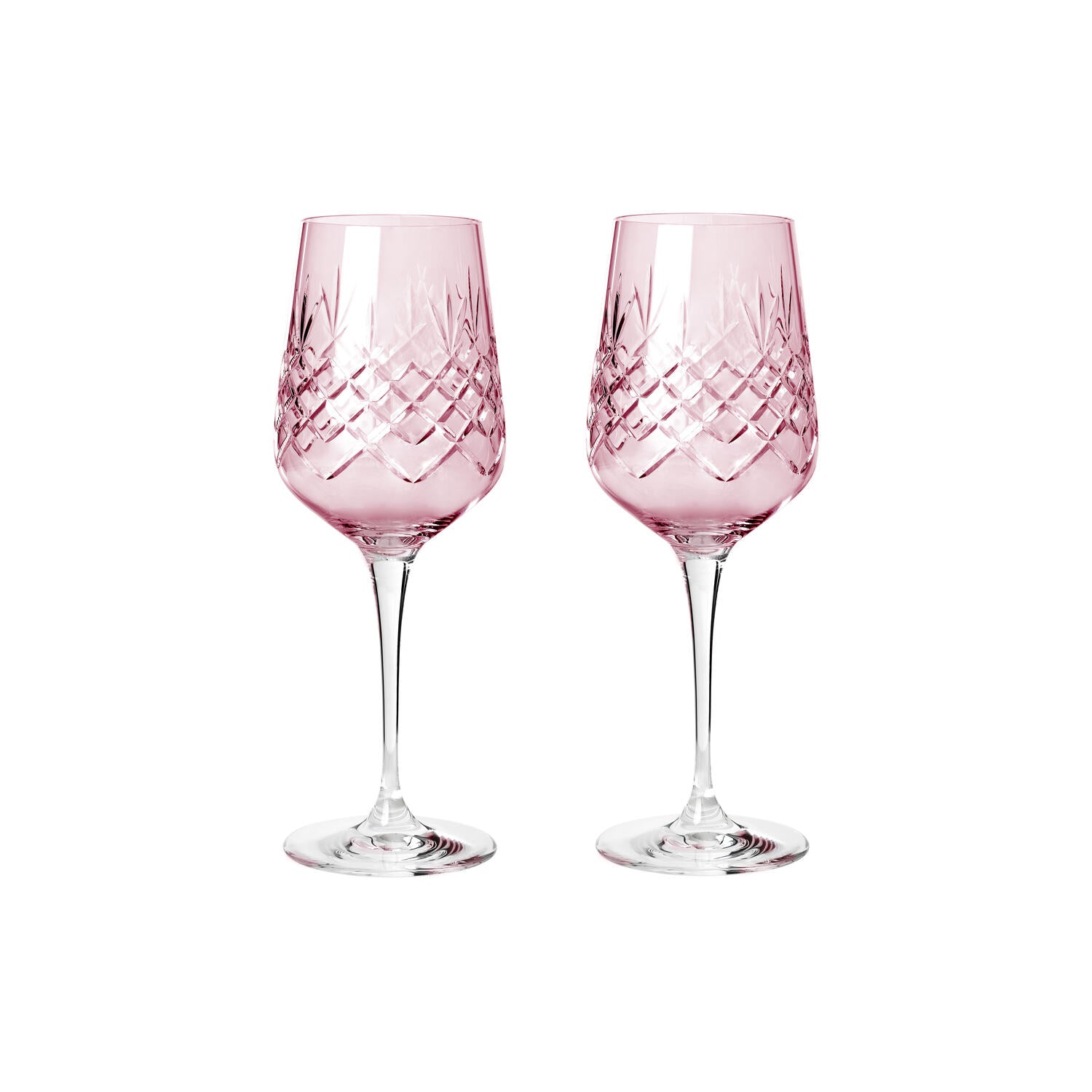 Frederik Bagger - Crispy Topaz Madame hvidvinsglas, pink, 2 stk - 35 cl