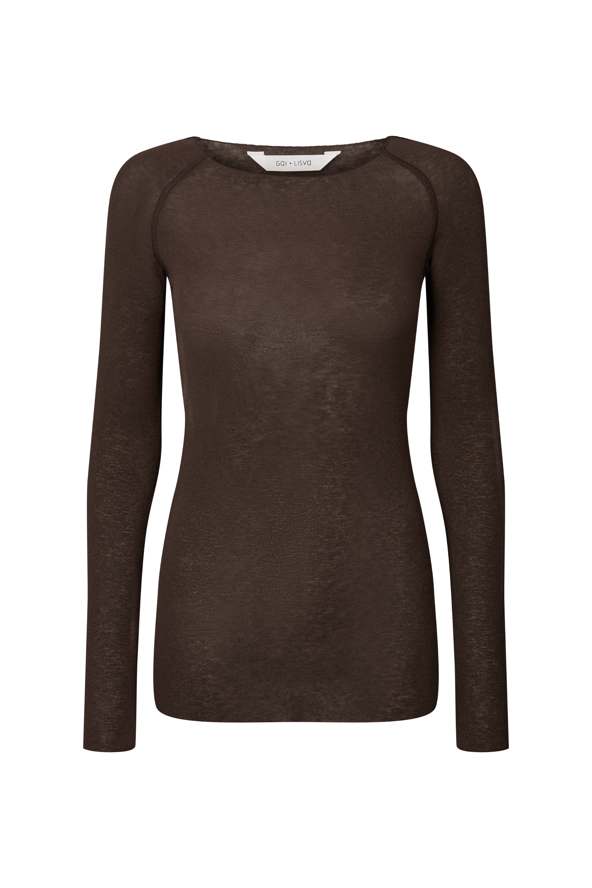 Gai+lisva - Amalie wool langÃ¦rmet t - brun - Size (l)