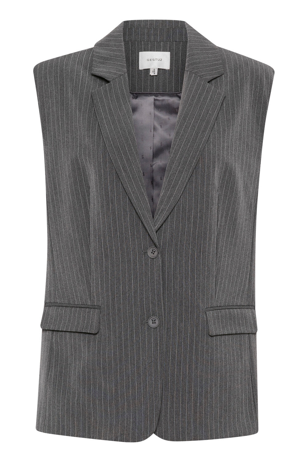 Gestuz - Joelle pinstripe vest  - grÃ¥ - Size (36)