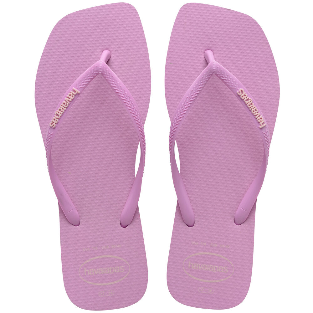 Havaianas - Square logo klipklapper  - lilla - Size (35/36)