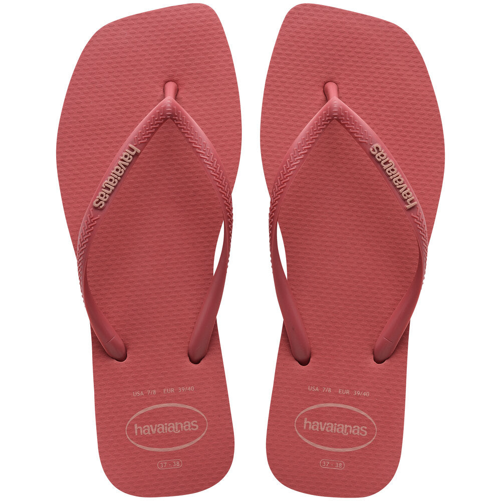 Havaianas - Square logo klipklapper  - rÃ¸d - Size (35/36)