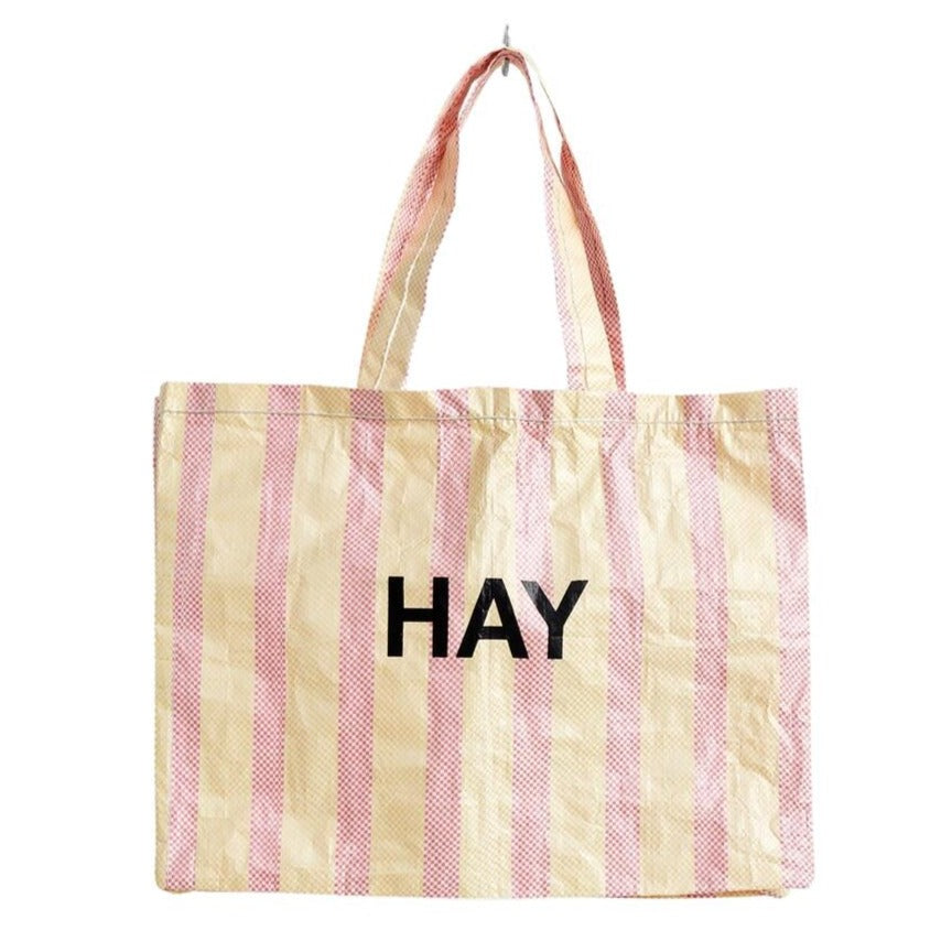 Hay - Candy Stripe shopper, Medium - rÃ¸d/gul