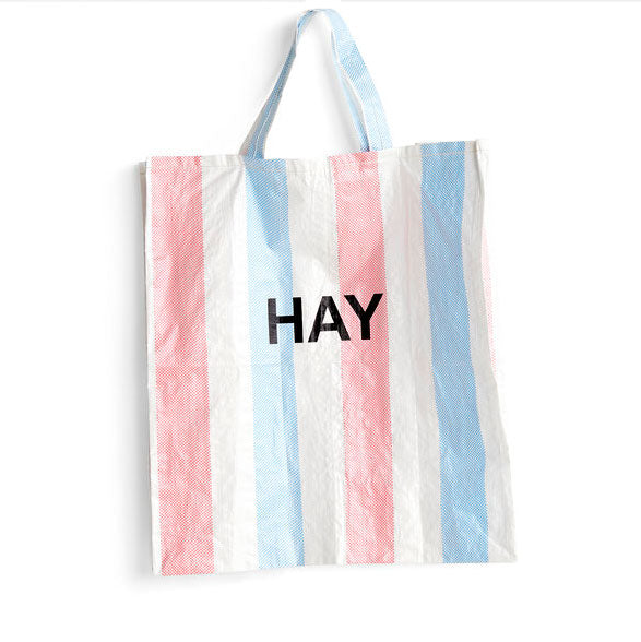 Hay - Candy Stripe shopper, XL - rød/blå/hvid