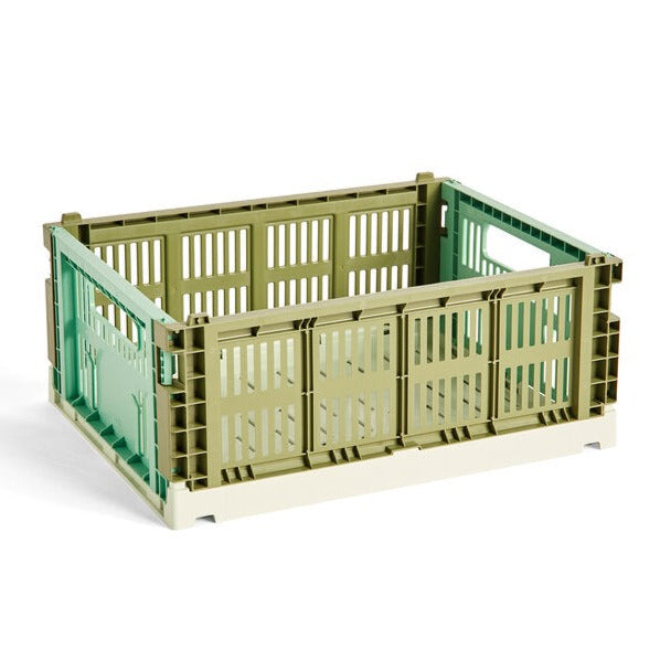 Hay - Colour Crate Mix M kasse - Olive/dark mint