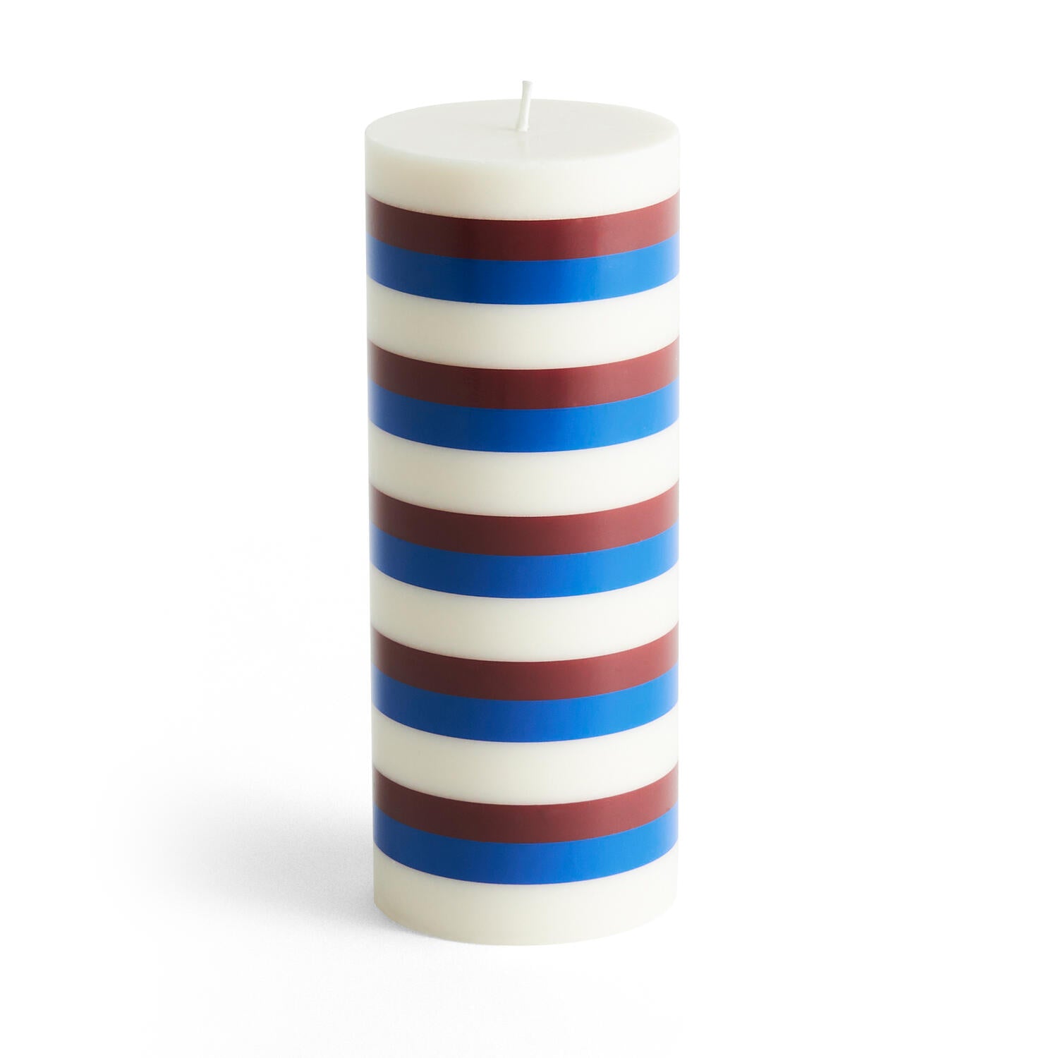 Hay - Column stearinlys, Medium - Off-white/brown/blue