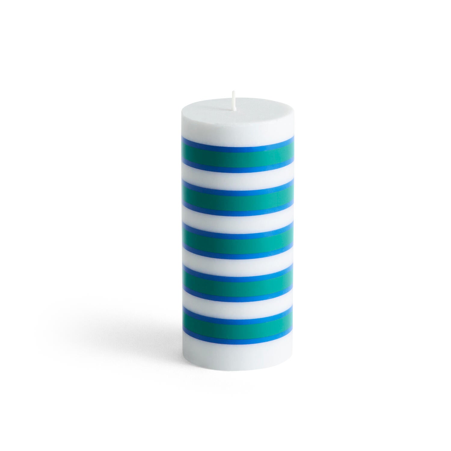 Hay - Column stearinlys, Small - Off-white/blue/green