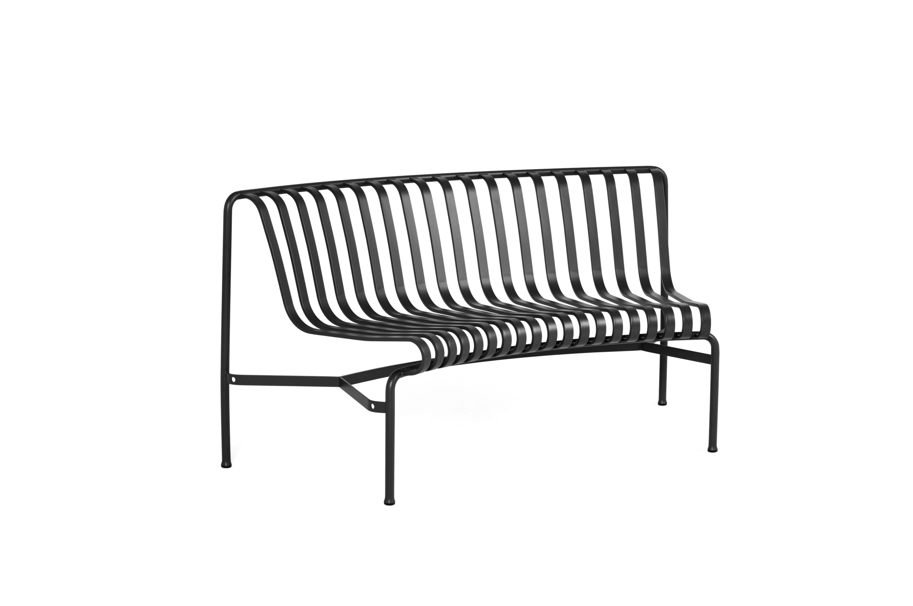 Hay - Palissade Park Dining in-add-on havebænk - Anthracite