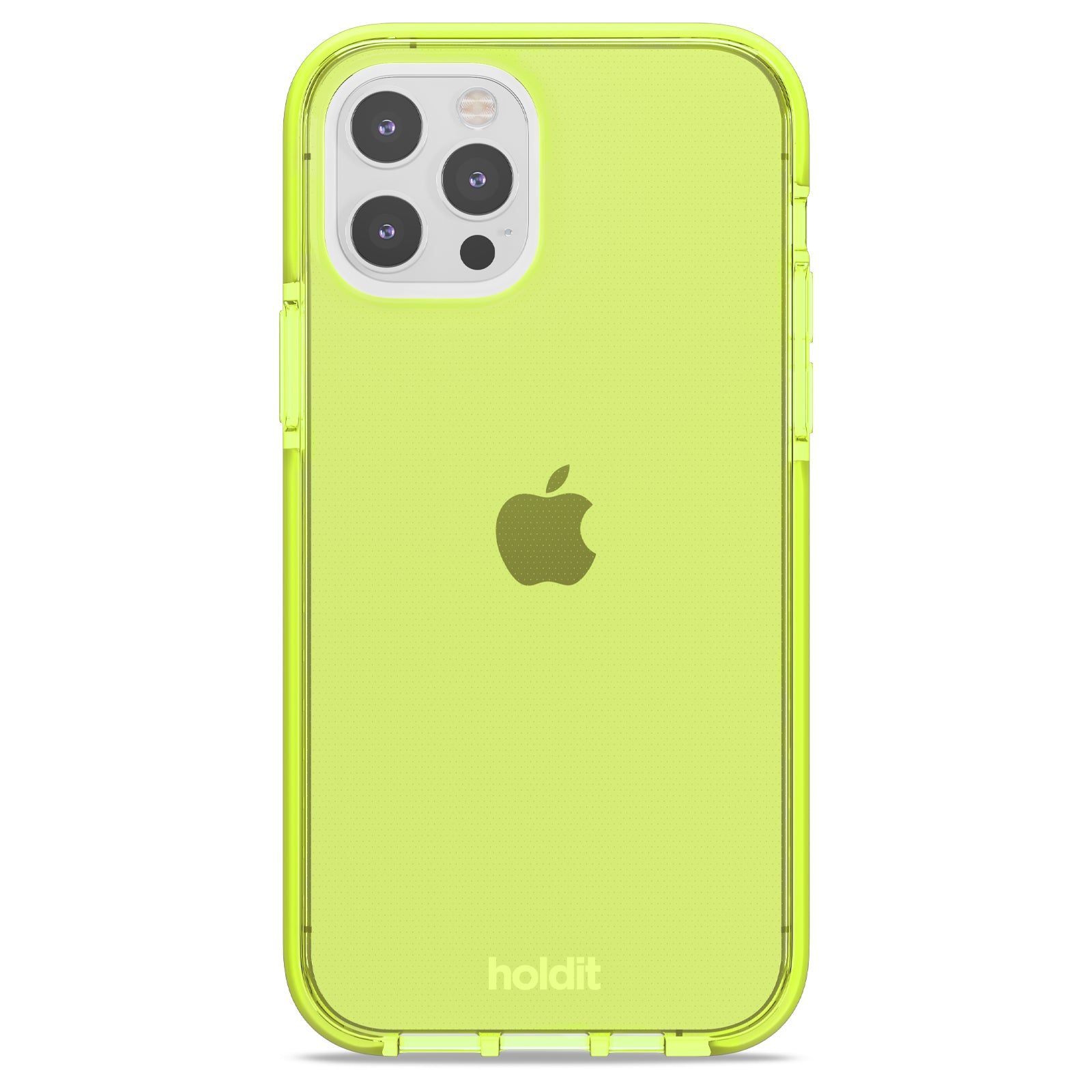 Holdit - Seethru cover, Acid Green - iPhone 12/12 Pro