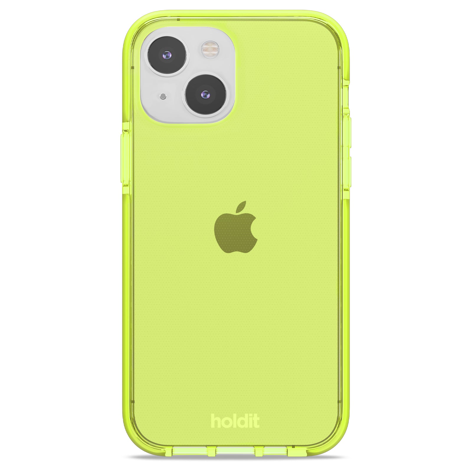 Holdit - Seethru cover, Acid Green - iPhone 13/14