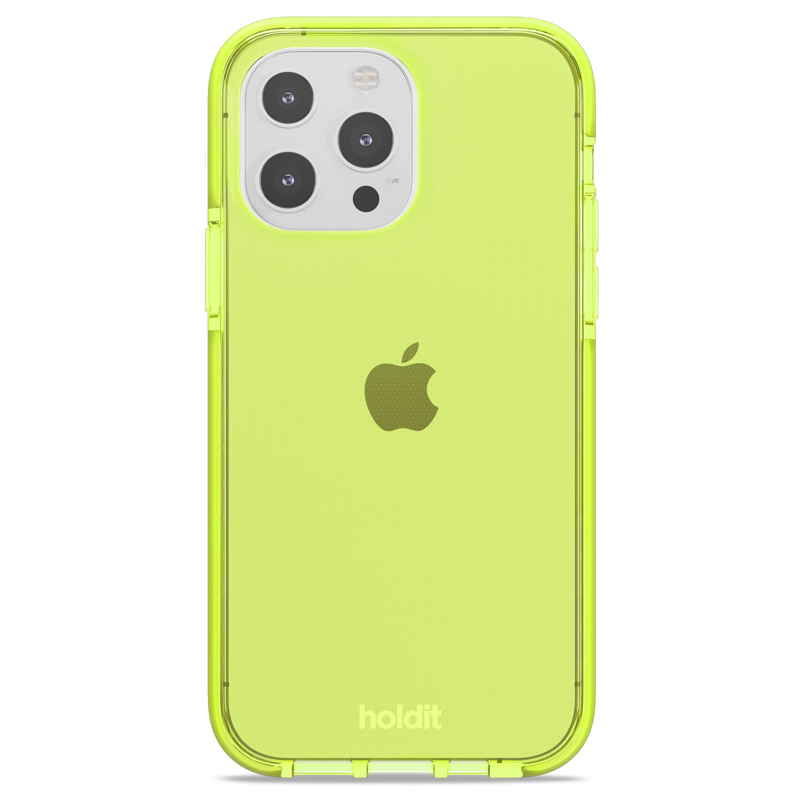 Holdit - Seethru cover, Acid Green - iPhone 13 Pro