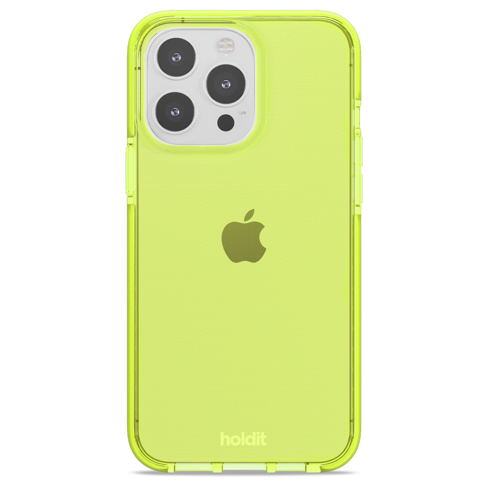 Holdit - Seethru cover, Acid Green - iPhone 14 Pro Max