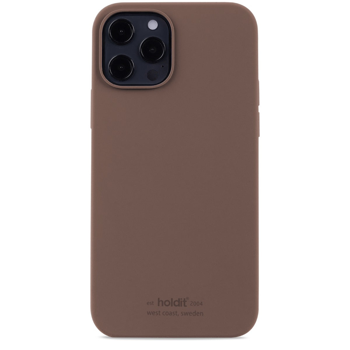 Holdit - Silicone cover, Dark Brown - iPhone 12/12 Pro