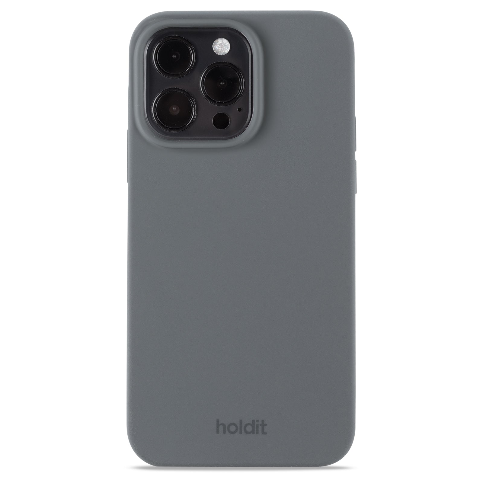 Holdit - Silicone cover, Space Gray - iPhone 14 Pro Max