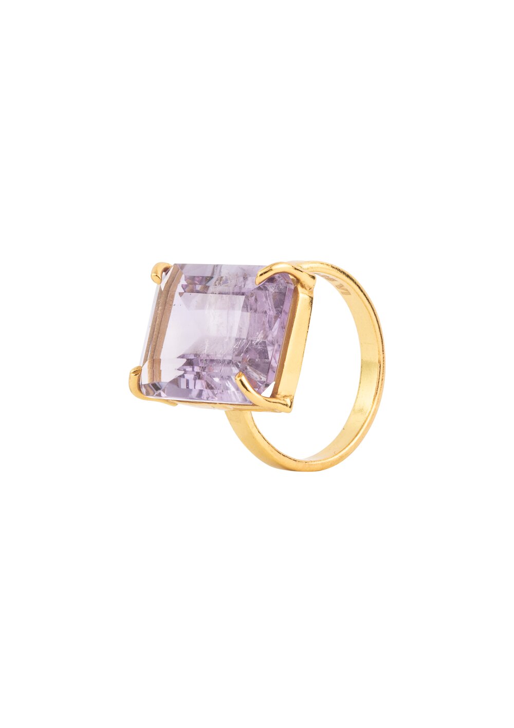 House Of Vincent - Candy Rock Amethyst ring - lilla/forgyldt