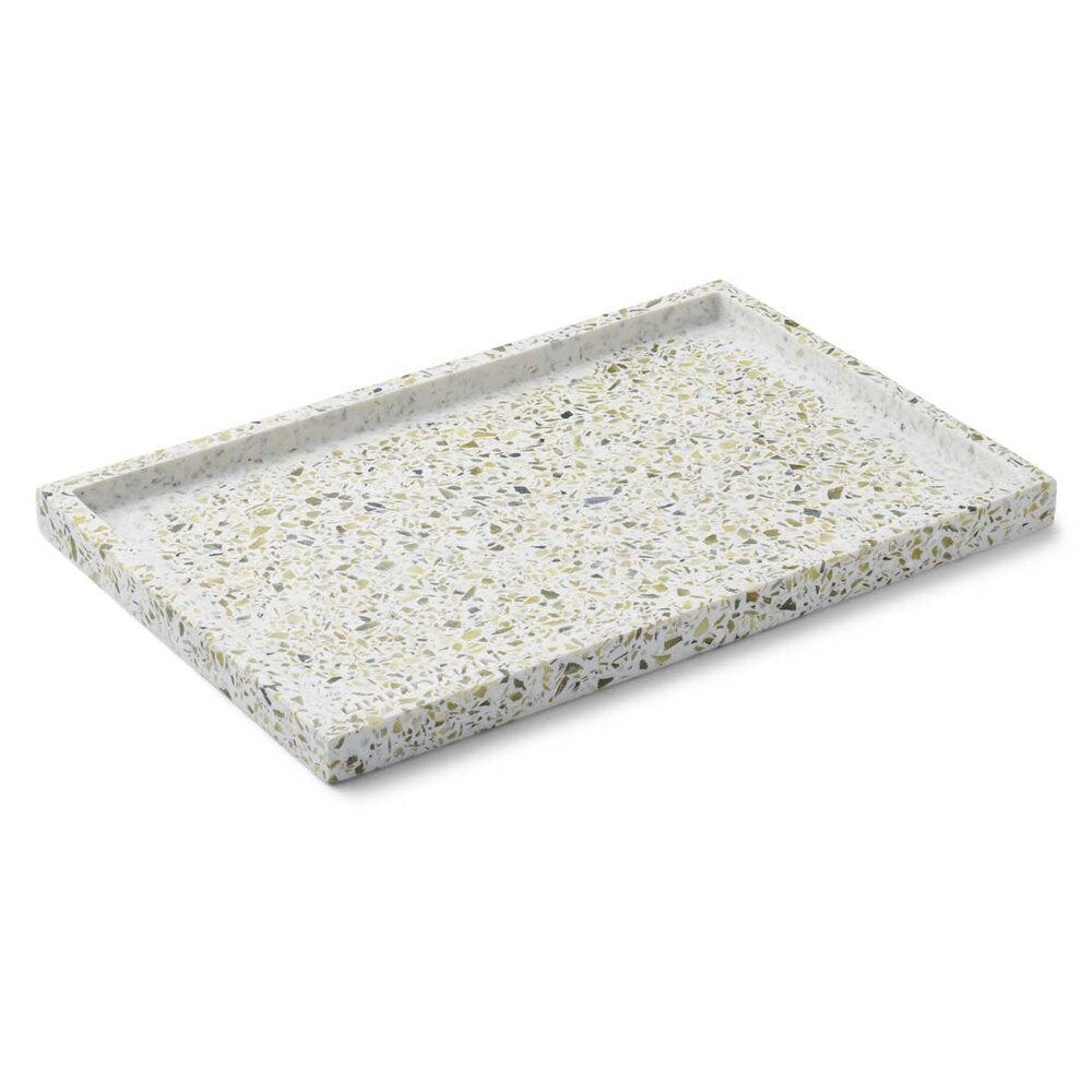 Humdakin - Terrazzo bakke, grøn - 30x20 cm.