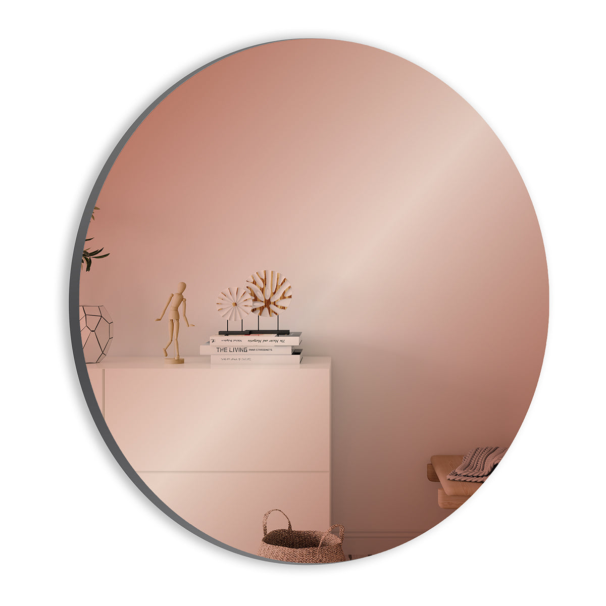 Incado - Design spejl, Rose Golden - Ø: 100 cm.