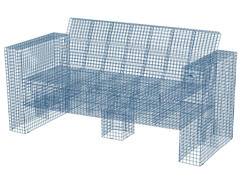 Kalager Design - Wire loungesofa, pastel blå - 2 pers.