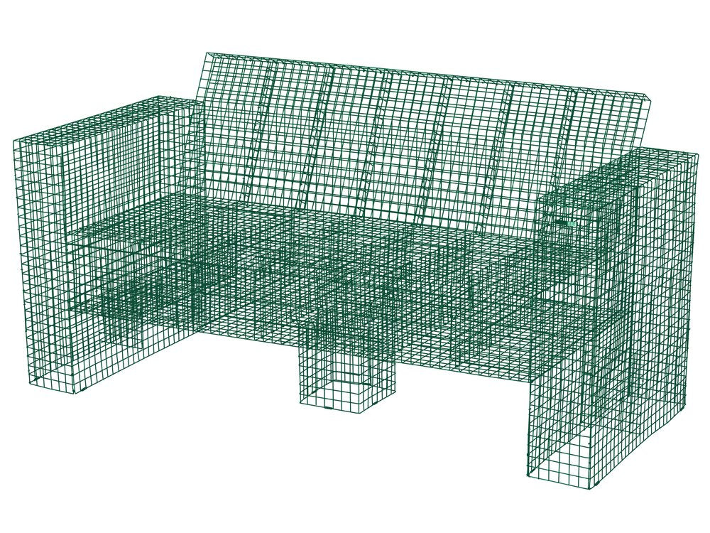 Kalager Design - Wire loungesofa, signal grøn - 2 pers.