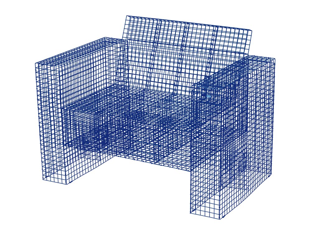 Kalager Design - Wire loungestol - marie blå