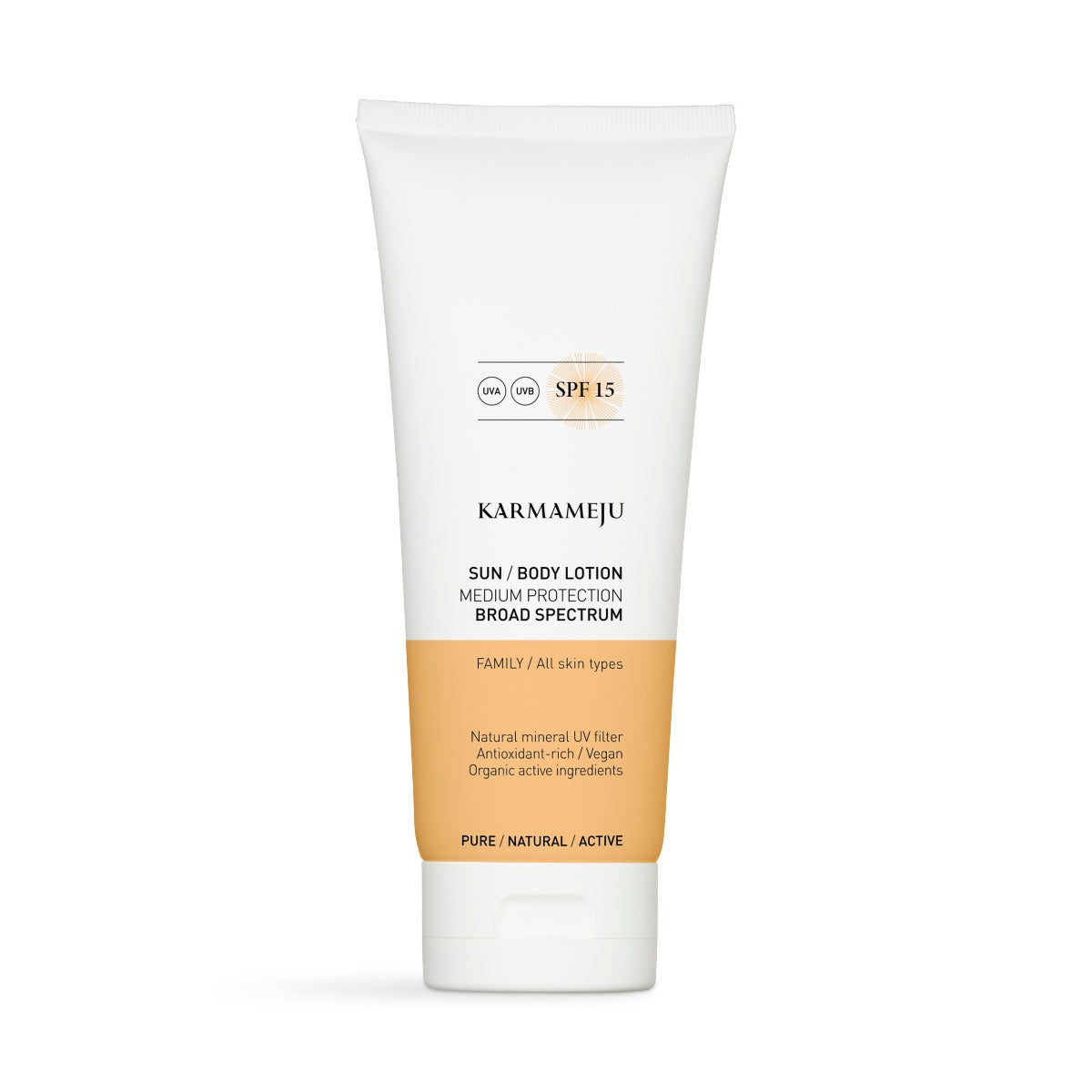 Karmameju - Sun body lotion, SPF 15 - 200 ml.